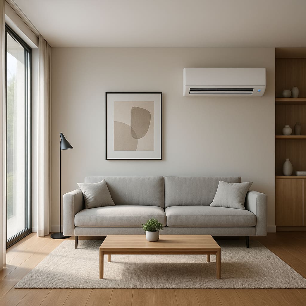 Installierte Split-Klimaanlage